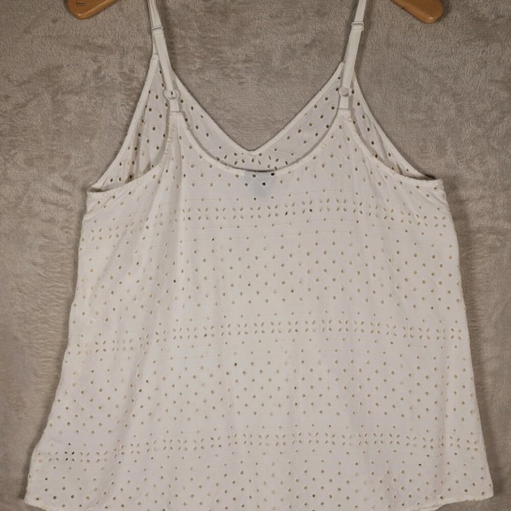 Torrid Eyelet Tank Top Womens Plus Size 1 Cream Boho Sleeveless Summer Blouse - Picture 4 of 10